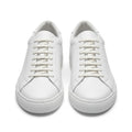 Premium White Calf Leather Low-Top Trainers
