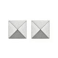 Men's Brushed Stainless Steel Pyramid Stud Earring