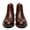 Premium Brown Burnished Leather Chelsea Boots